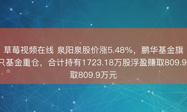 草莓视频在线 泉阳泉股价涨5.48%，鹏华基金旗下3只基金重仓，合计持有1723.18万股浮盈赚取809.9万元