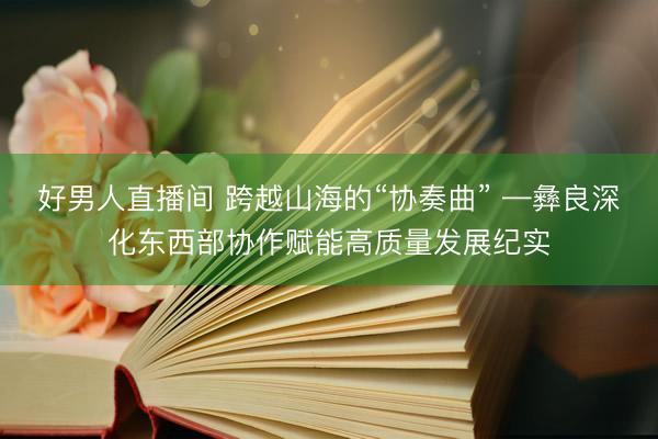 好男人直播间 跨越山海的“协奏曲” —彝良深化东西部协作赋能高质量发展纪实