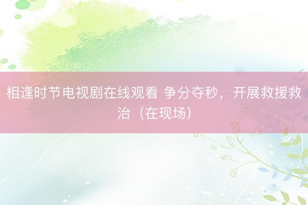 相逢时节电视剧在线观看 争分夺秒，开展救援救治（在现场）