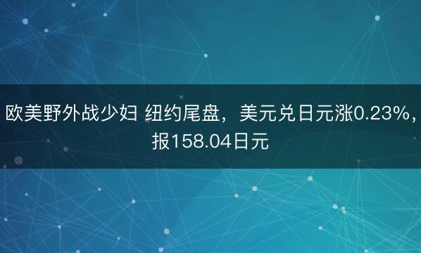 欧美野外战少妇 纽约尾盘，美元兑日元涨0.23%，报158.04日元