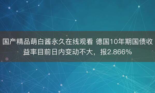 国产精品萌白酱永久在线观看 德国10年期国债收益率目前日内变动不大，报2.866%