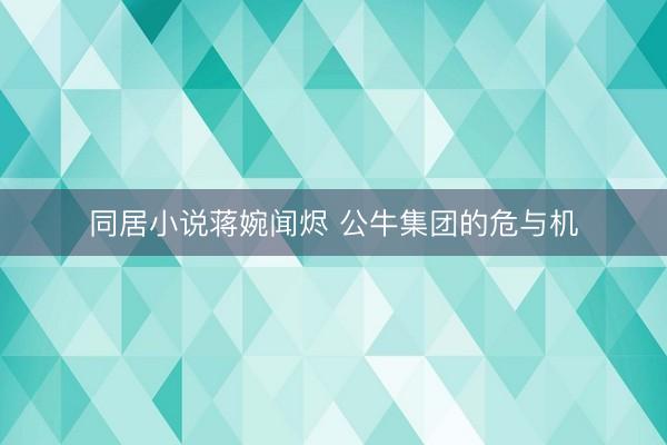 同居小说蒋婉闻烬 公牛集团的危与机