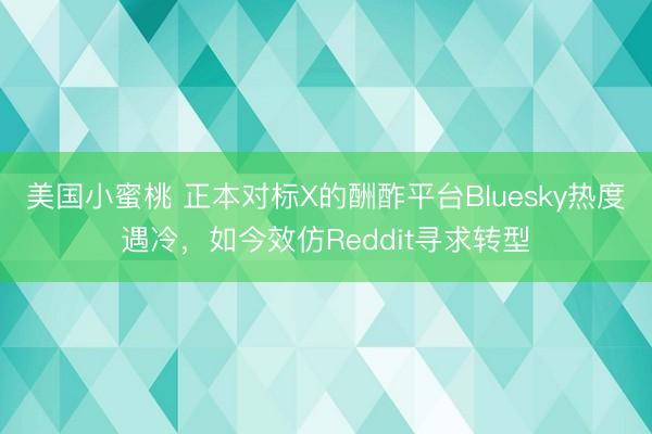 美国小蜜桃 正本对标X的酬酢平台Bluesky热度遇冷,如今效仿Reddit寻求转型