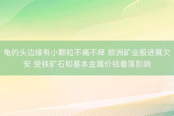 龟的头边缘有小颗粒不痛不痒 欧洲矿业股进展欠安 受铁矿石和基本金属价钱着落影响
